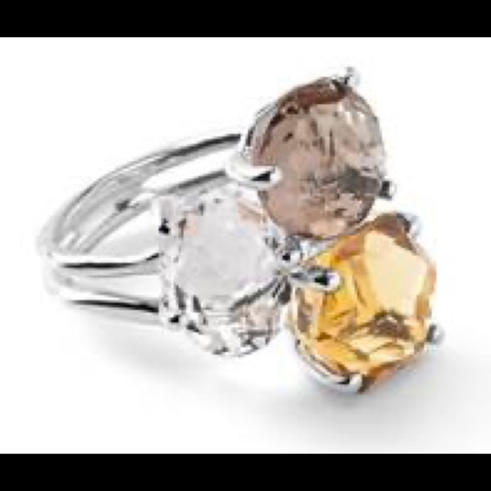 Ippolita 925 Rock Candy 3 Stone Ring Snow Cap